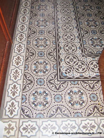 Villers-sur-Mer (14), carreaux mosaïques en tapis