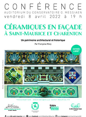 Céramiques en façade à Saint-Maurice et Charenton