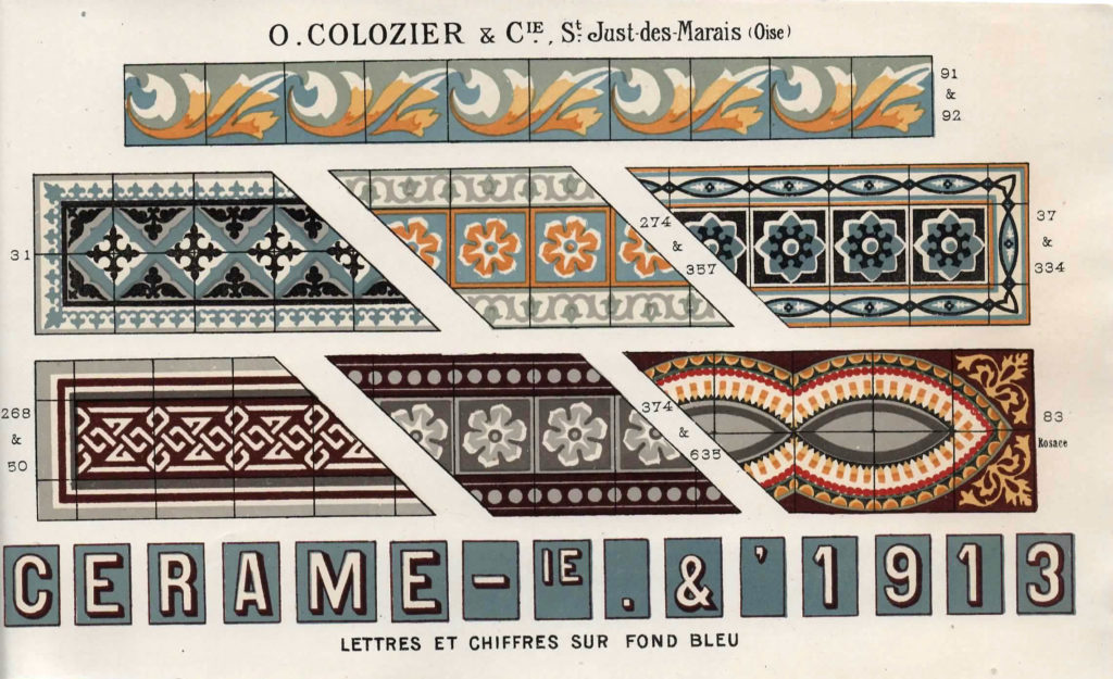 O. Colozier, cat. 1913 décors, lettres et chiffres