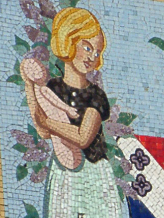 Ecole de filles, 19314, rue Romain Rolland aux Lilas (93), mosaïque