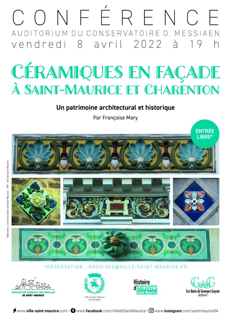 Céramiques en façade à Saint-Maurice et Charenton