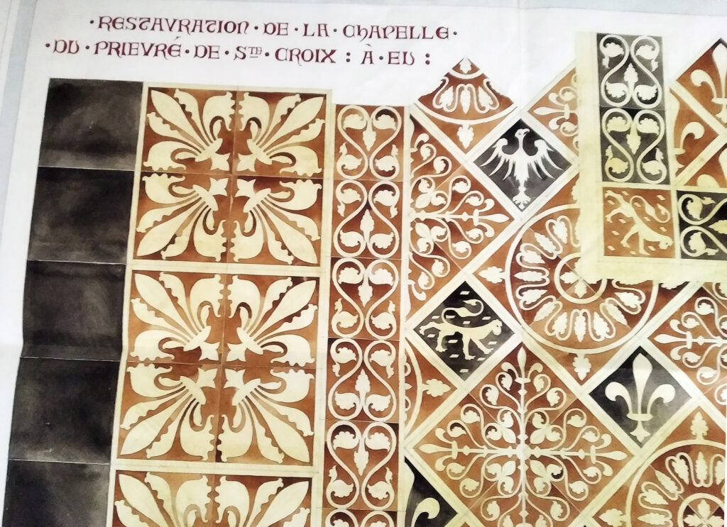 Détail d’une aquarelle de Parvillée, vers 1880, conservée au château-musée Louis-Philippe