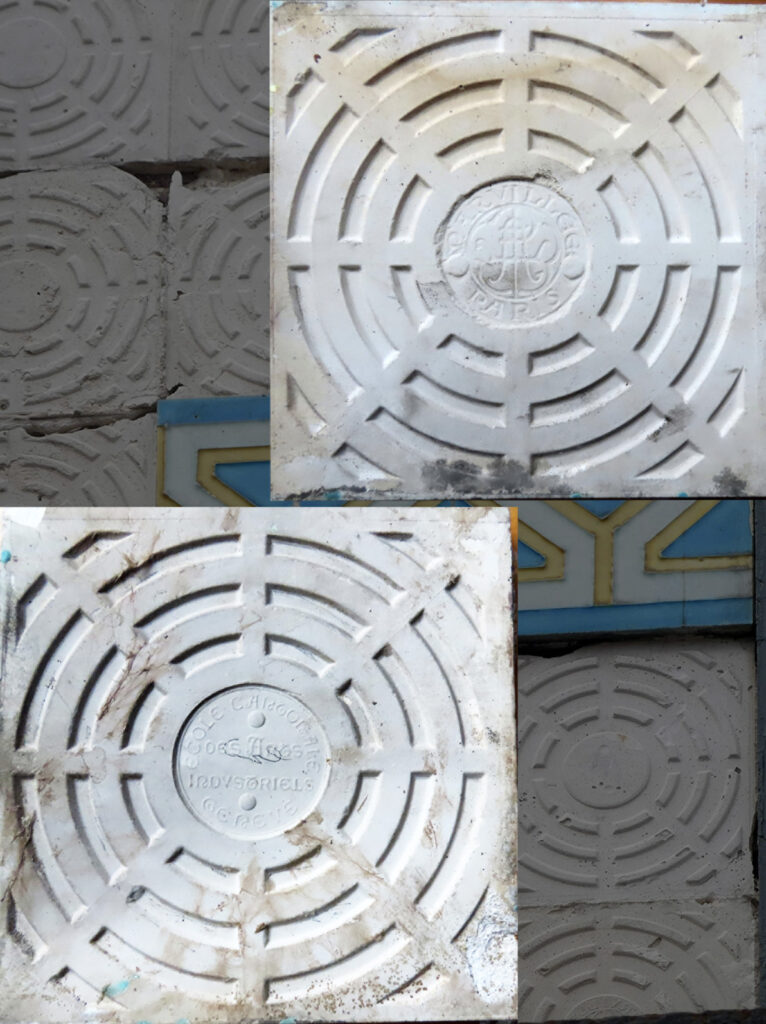 Revers des carreaux, Parvillée et Ecole cantonale des arts industriels de Genève